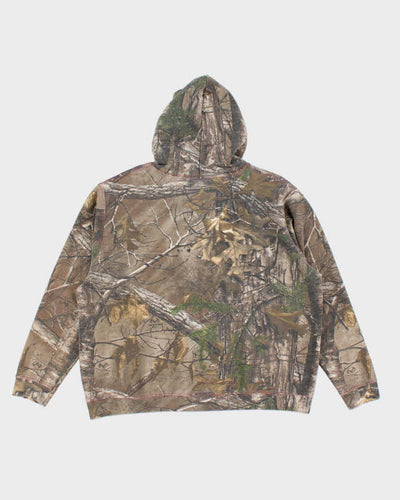 Vintage Y2K Women's Real Tree Contrast Stitch Camouflage Hoodie - XL