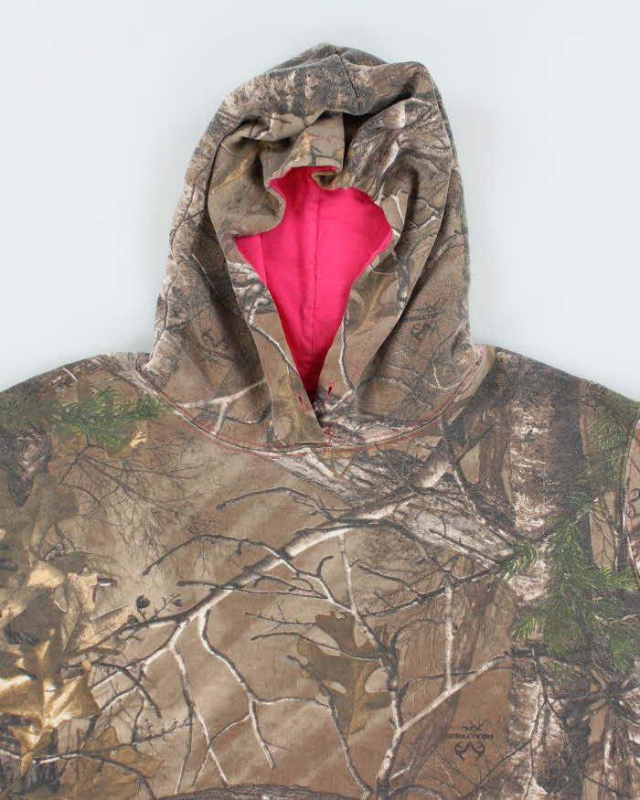 Vintage Y2K Women's Real Tree Contrast Stitch Camouflage Hoodie - XL