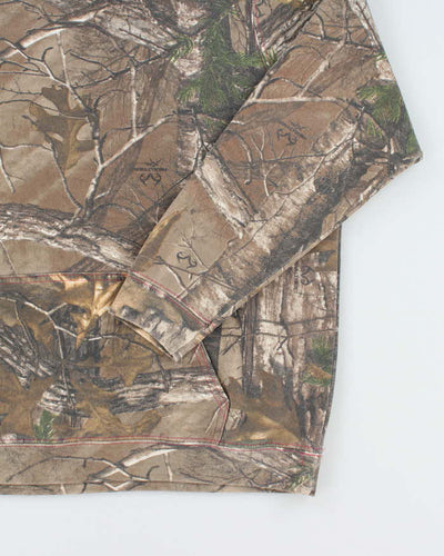 Vintage Y2K Women's Real Tree Contrast Stitch Camouflage Hoodie - XL