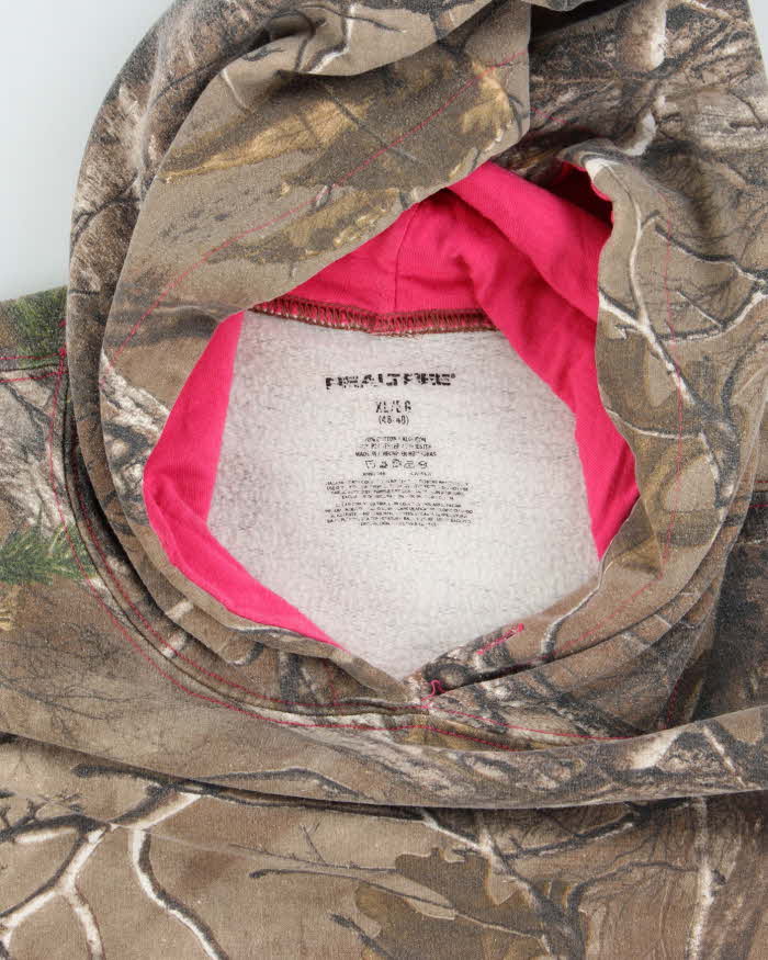 Vintage Y2K Women's Real Tree Contrast Stitch Camouflage Hoodie - XL