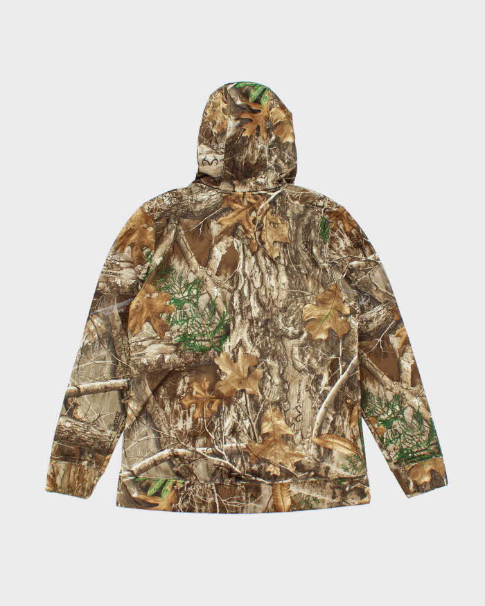 Vintage Y2K Women's Real Tree Embroidered Logo Camouflage Hoodie - M
