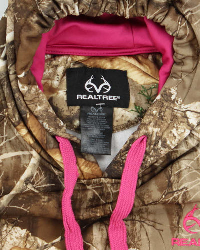 Vintage Y2K Women's Real Tree Embroidered Logo Camouflage Hoodie - M