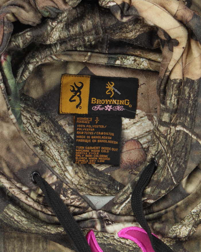 Vintage Y2K Women's Browning Camouflage Hoodie - S