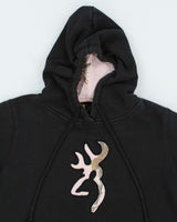 Vintage Y2K Browning Pink Camouflage Logo Hoodie - M