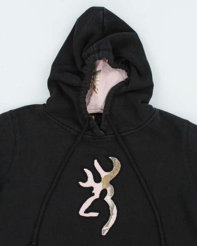 Vintage Y2K Browning Pink Camouflage Logo Hoodie - M