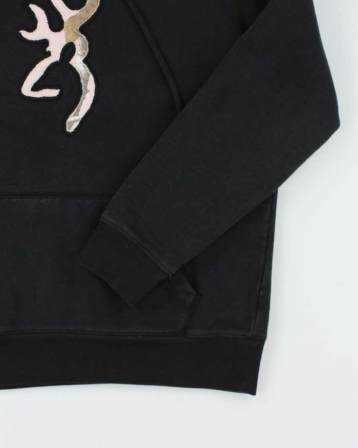Vintage Y2K Browning Pink Camouflage Logo Hoodie - M