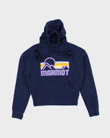 Vintage Marmot Centre Logo Lightweight Hoodie - XS