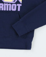 Vintage Marmot Centre Logo Lightweight Hoodie - XS
