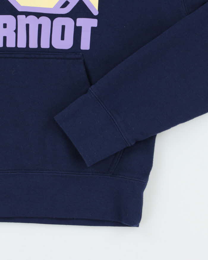 Vintage Marmot Centre Logo Lightweight Hoodie - XS
