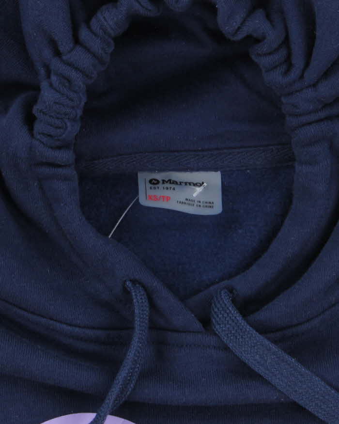 Vintage Marmot Centre Logo Lightweight Hoodie - XS