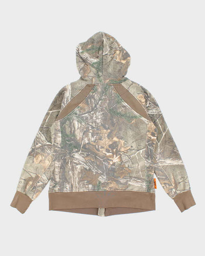 Vintage Y2K Women's She Outdoor Real Tree Camouflage Zip Up Hoodie - M