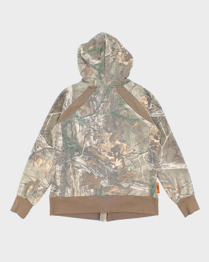 Vintage Y2K Women's She Outdoor Real Tree Camouflage Zip Up Hoodie - M