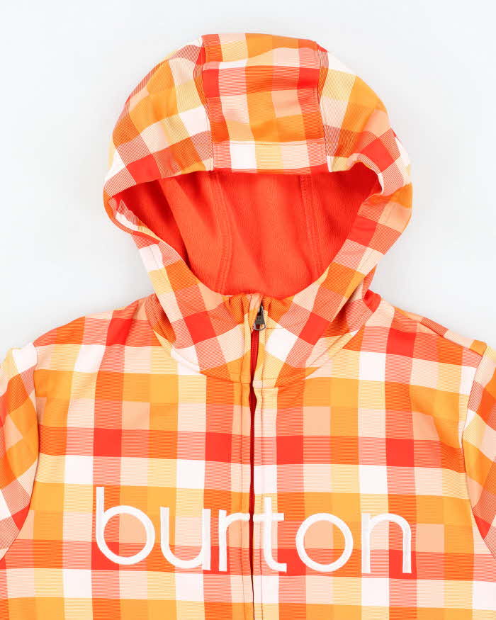 Vintage Y2k 00s Burton Checked Zip-Up Hoodie - M