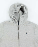 Vintage Women's Ralph Lauren Lightweight Zip Up Hoodie - L