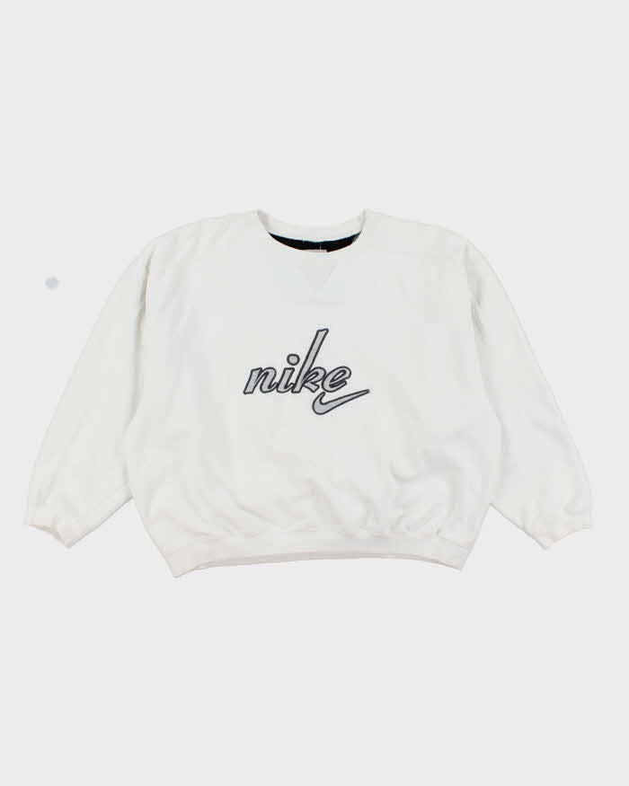 Vintage Y2K Nike Embroidered Logo Boxy Sweatshirt - M