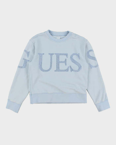 Vintage Y2K Guess Sequinned Wrapped Logo Sweatshirt - L