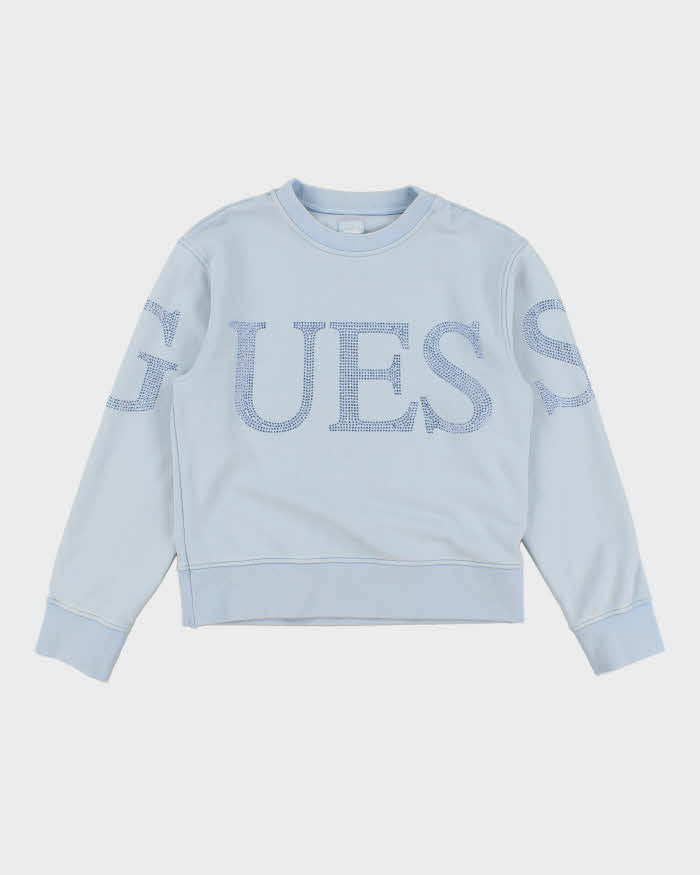 Vintage Y2K Guess Sequinned Wrapped Logo Sweatshirt - L