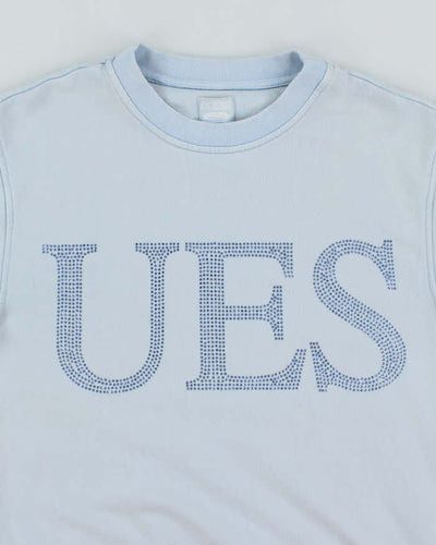 Vintage Y2K Guess Sequinned Wrapped Logo Sweatshirt - L