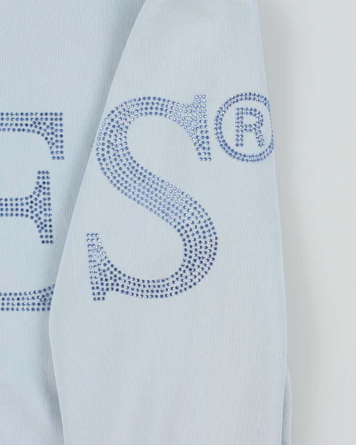 Vintage Y2K Guess Sequinned Wrapped Logo Sweatshirt - L