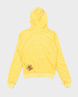 Vintage Y2K Juicy Couture Flower Embroidered Zip Up Hoodie - L