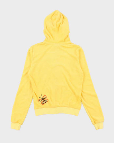 Vintage Y2K Juicy Couture Flower Embroidered Zip Up Hoodie - L