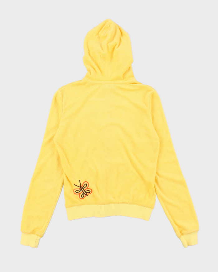 Vintage Y2K Juicy Couture Flower Embroidered Zip Up Hoodie - L