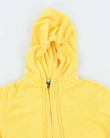 Vintage Y2K Juicy Couture Flower Embroidered Zip Up Hoodie - L