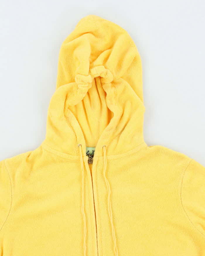 Vintage Y2K Juicy Couture Flower Embroidered Zip Up Hoodie - L