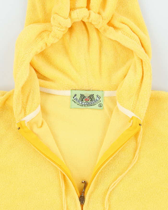 Vintage Y2K Juicy Couture Flower Embroidered Zip Up Hoodie - L
