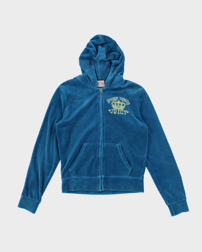 Vintage Y2K Juicy Couture Embroidered Zip Up Hoodie - M
