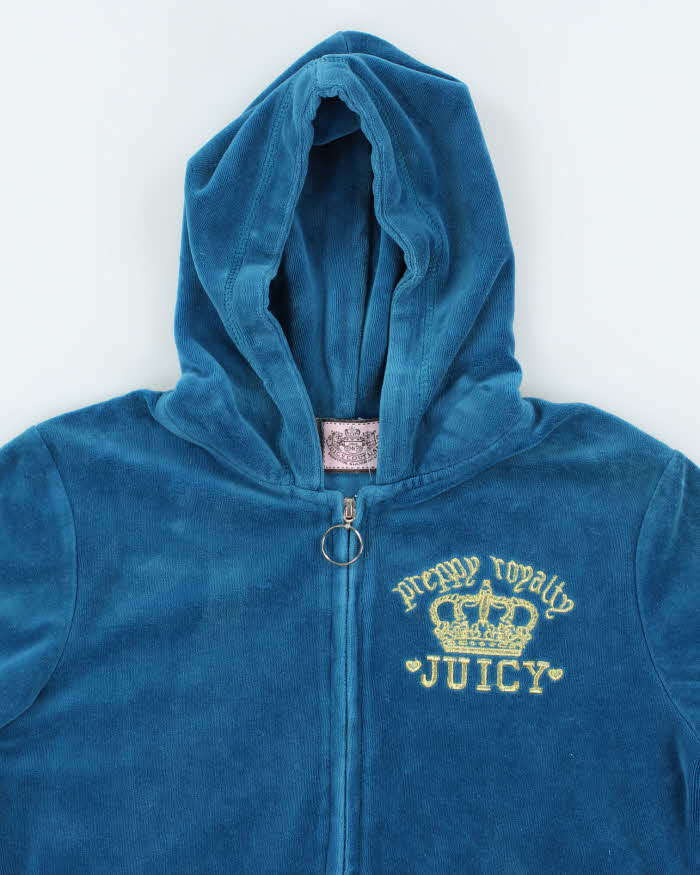 Vintage Y2K Juicy Couture Embroidered Zip Up Hoodie - M