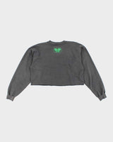 Vintage Y2K Green M&amp;M Embroidered Cropped Sweatshirt - M