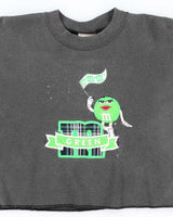 Vintage Y2K Green M&amp;M Embroidered Cropped Sweatshirt - M