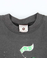 Vintage Y2K Green M&amp;M Embroidered Cropped Sweatshirt - M