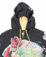 Vintage Y2K Christian Audigier All Over Print Slim Fit Hoodie - M