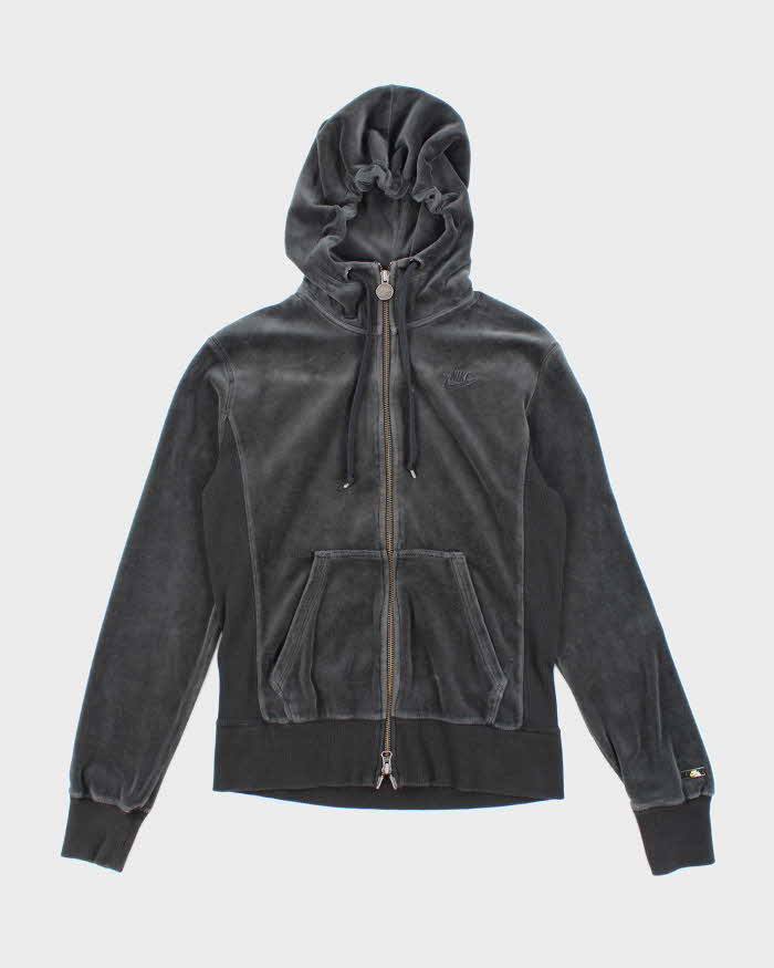 Vintage Y2K Nike Velour Zip Up Hoodie - M