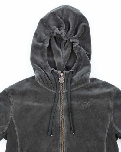 Vintage Y2K Nike Velour Zip Up Hoodie - M