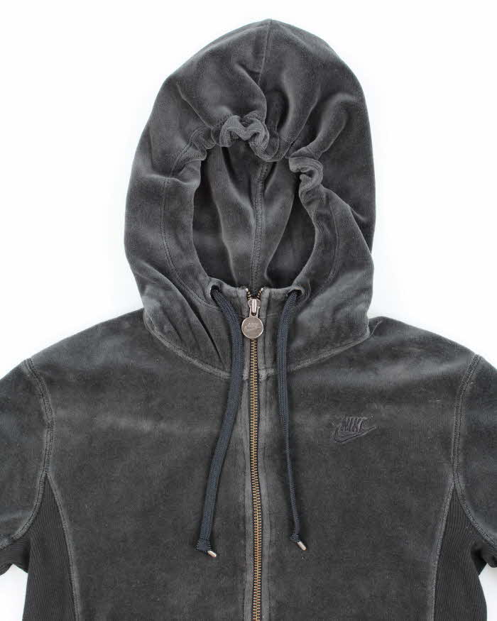 Vintage Y2K Nike Velour Zip Up Hoodie - M