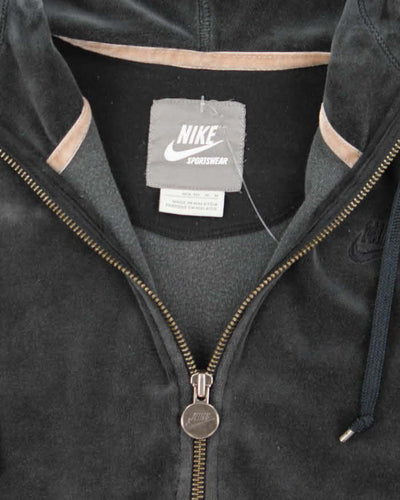 Vintage Y2K Nike Velour Zip Up Hoodie - M