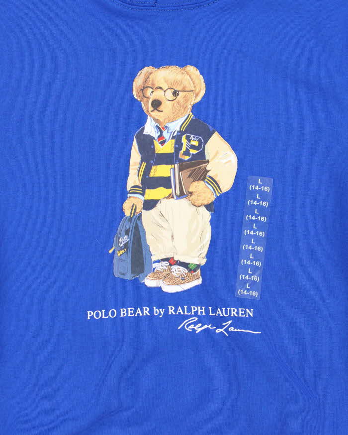 Vintage Ralph Lauren Deadstock with Tags Polo Bear Graphic Hoodie - L