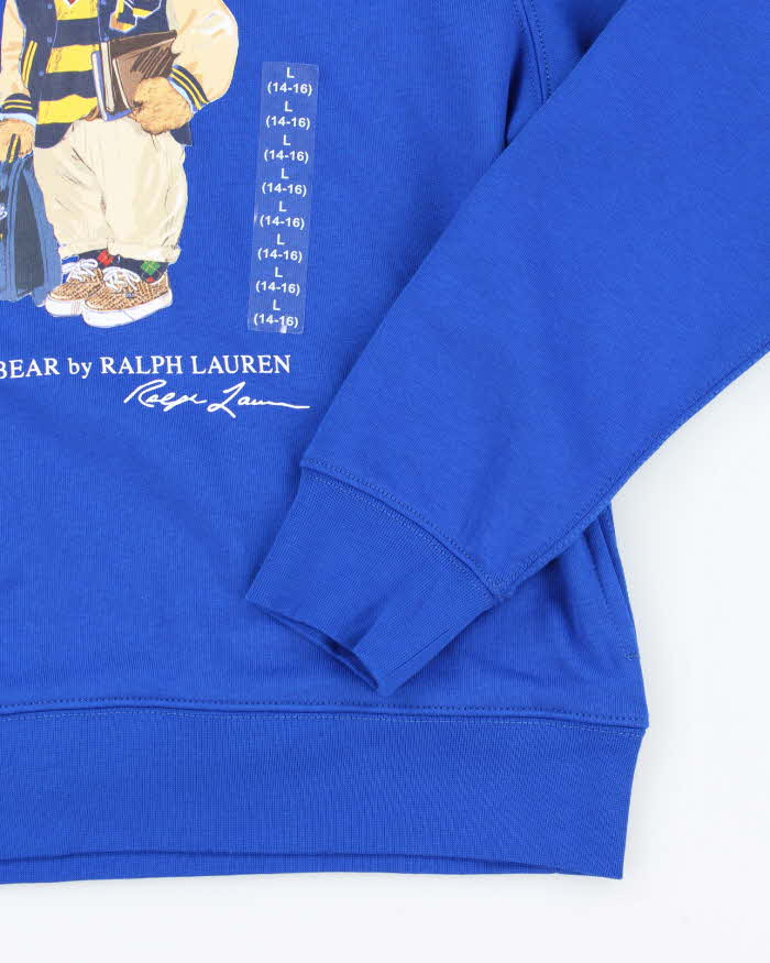 Vintage Ralph Lauren Deadstock with Tags Polo Bear Graphic Hoodie - L
