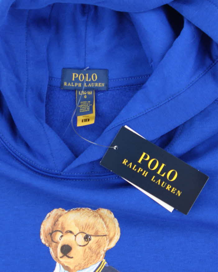 Vintage Ralph Lauren Deadstock with Tags Polo Bear Graphic Hoodie - L