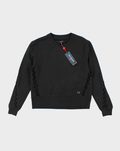 True Religion Deadstock Black Cut Out Sweatshirt - L