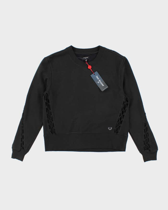 True Religion Deadstock Black Cut Out Sweatshirt - L