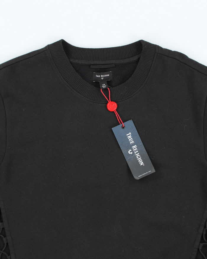 True Religion Deadstock Black Cut Out Sweatshirt - L