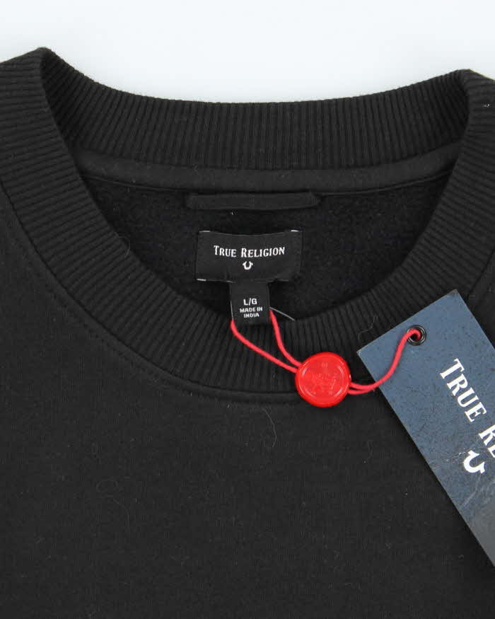 True Religion Deadstock Black Cut Out Sweatshirt - L