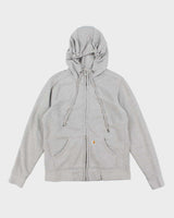 Carhartt Grey Zip-Up Hoodie - M