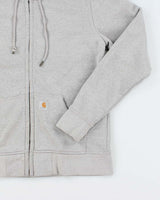 Carhartt Grey Zip-Up Hoodie - M