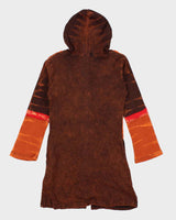 Vintage Y2k Deadstock Textured Long Zip-Up Hoodie- S