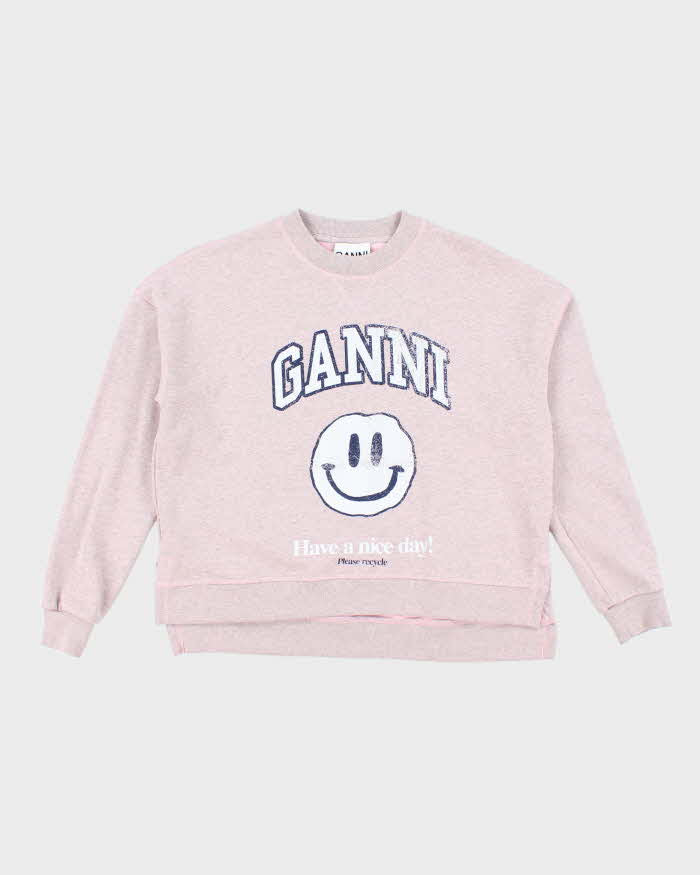 Ganni Have A Nice Day Oversized Sweatshirt - XS